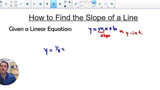 S1 3b How to Find the Slope of a Line Given a Linear Equation