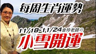 小雪開運｜2024生肖運勢週報｜11/18-11/24｜金玲老師（有字幕）