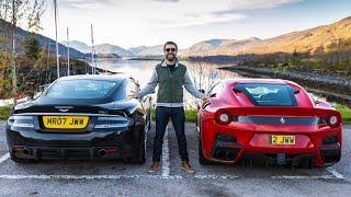 Ferrari F12 TDF & Aston Martin DBS On Scotland’s Best Driving Roads!