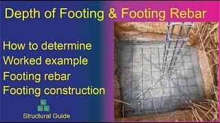 Depth of footing and Reinforcement details in Footing Construction | Structural Guide