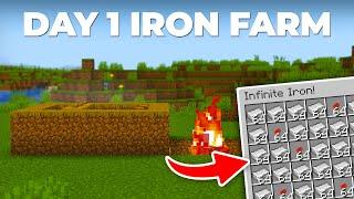 EASY Day 1 Iron Farm in Minecraft 1.21 | Minecraft Tutorial