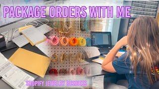 Package Shopify order with me || TIKTOK JEWELERY BUSINESS|| BOARDWALK BEADS