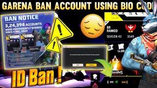 GARENA ACCOUNT BAN USING BIO CODE  Free fire Profile code id ban   Fack or Real  News 