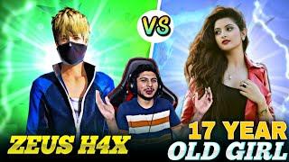 @ZEUS H4X  VS 17 YEAR OLD GIRL  || 1VS1 FIGHT  DO OR DIE MATCH  @Nonstop Gaming  LIVE REACTION