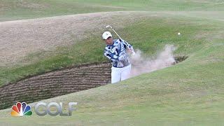 Si-Woo Kim hits crazy bunker shot on No. 17 hole in The 150th Open at St. Andrews | Golf Channel