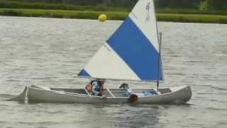 Canoe Sailing - My First Sail in Grumman Open Sailing Canoe