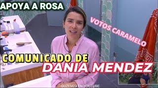 DANIA'S STATEMENT: She's happy because Rosa is a finalist and asks for votes for Caramel LCDLF Al...