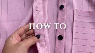 Separate placket and buttons sewing tutorial - LEKApatterns