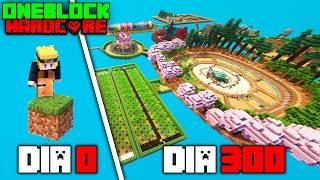 Sobrevivi 300 dias En Oneblock En Minecraft Hardcore (PELICULA COMPLETA)