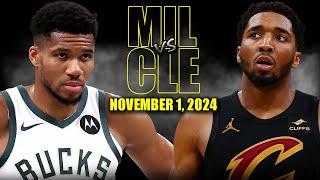 Milwaukee Bucks vs Cleveland Cavaliers Full Game Highlights - November 2, 2024 NBA Season