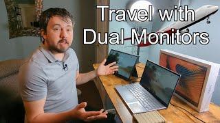 Travel with Dual Monitors - Thin portable monitors that are ready "To Go"