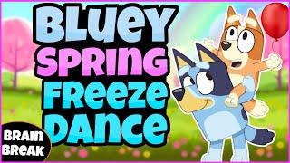  Bluey Spring Freeze Dance | Brain Break | GoNoodle Inspired | Just Dance