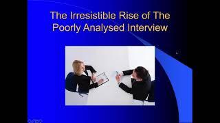 IIQM ATLAS ti Webinar Series  David Silverman, The Quality of Interview Research