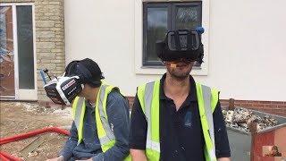 Flying a drone on a building site