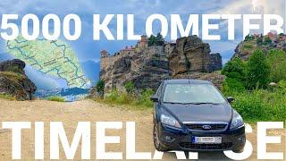 5000 Kilometer Road Trip Timelapse  Hyperlapse 3000 miles