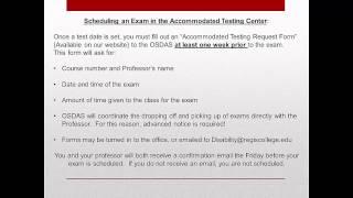 Student Guide to Accommodated Testing at Regis