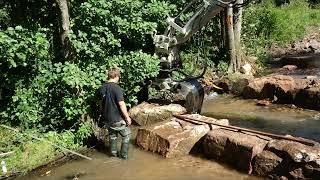 Wir bauen unsere Fischtreppe  2019 Teichanlagefinkenbachtal