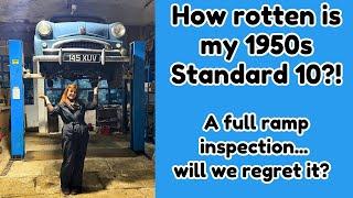 How rotten is my 1950s Standard 10? A ramp inspection for my rare British classic car!