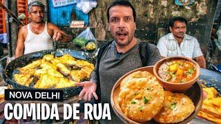 Provando 25 COMIDAS DE RUA na capital da India  [Documentário Completo]