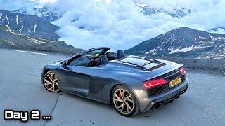 Audi R8 V10 Plus - Roof Down, Heated Seats On! PetrolHead Tours Pyrenees Alps Day 2