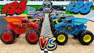 Toy Diecast Monster Truck Racing Tournament | Thworback | Spin Master MONSTER JAM Series #25   #28