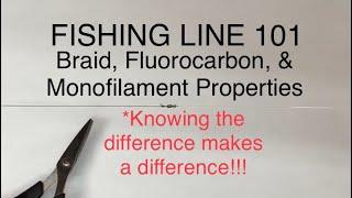 Fluorocarbon/Braid/Monofilament Fishing Line Properties Knowledge Will Make You a Better Angler