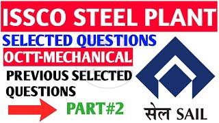 SAIL IISCO OCTT-MECHANICAL QUESTIONS|| PREVIOUS SELECTED QUESTIONS||