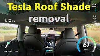 Tesla Roof Shade Removal ... getting ready for the winter