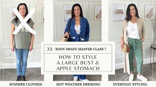 BODY SHAPE MASTERCLASS 7: How to Style a Large Bust & Apple Stomach. Everyday Woman Stying/UK 14