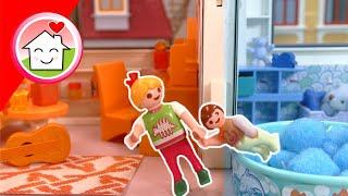 Playmobil Familie Hauser - Ein Zimmer eine Farbe - blau oder orange? mit Anna und Lena