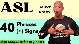 40+ Common ASL Phrases and Signs You Must know | Signing or beginners | American Sign Language.