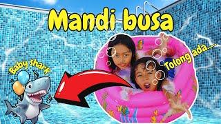 PERTAMA KALI ARSYI MANDI BUSA ⁉️ KALAH LOMBA BABY SHARK ARSYI SAMPAI NANGIS