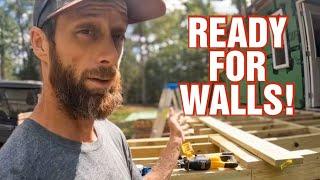 We're Ready For WALLS! Mud Room Addition On Our Cabin Homestead Build