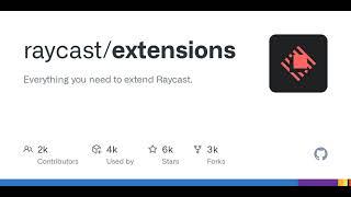 GitHub - raycast/extensions: Everything you need to extend Raycast.