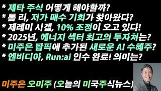 [오늘의 미국주식뉴스] 미주은 탑픽에 추가된 새로운 AI 수혜주는? / 엔비디아, Run:ai 인수 의미 / 제레미 시겔, 10% 조정이 오고 있다 / 제타 주식 어떻게 해야할까?