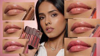 Best affordable glosses! Rs.250 Swiss Beauty Plump Up Wet Gloss Swatches