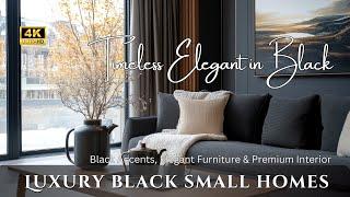 Modern Luxury Small Homes with Bold Black Accents, Elegant Furniture & Premium Interior Design Ideas