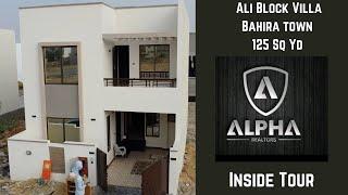 Bahira Town Karachi Ali Block - 125 Sq yard Ready Villa Inside Tour with Alpha Realtor Construction