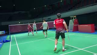 고성현&엄혜원 vs 김기정&김사랑 훈련 영상 in Osaka, Japan. Japan Open S750.