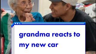 grandma reacts to my new tesla 