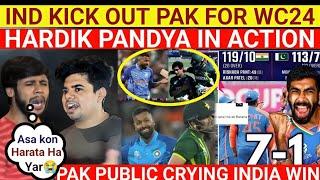 IND KICK-OUT PAK FROM WC24| BUMRAH 5-14-3 & HARDIK MADE INDIA PROUD | INDIA LOWEST TOTAL WIN