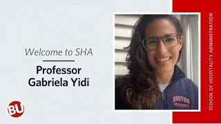 Welcome to SHA - From Professor Gaby Yidi