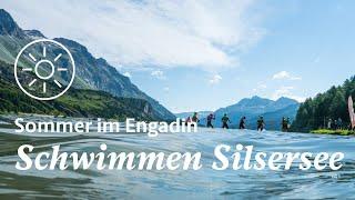 Sommer im Engadin -  Schwimmen im Silsersee