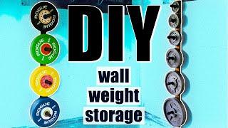 Weight Plate Storage DIY Wall Mount Bumper Rack for Home Gym