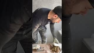 Top tip! How to cut bevelled tiles into corners #diy #building #build #reels #satisfying