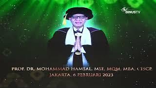 #Liputan - Prof. Mohammad Hamsal Dikukuhkan Menjadi Guru Besar BINUS | JURNAL19