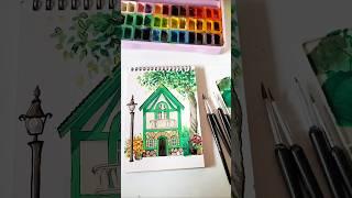 cozy house painting #art #shorts #shortsfeed #trending #trendingshorts #artshorts #explore #fyp