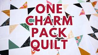 Free Charm Pack Quilt Pattern | Free Throw Size Quilt Pattern | Four at a Time Flying Geese Tutorial