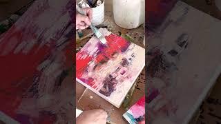 Mark-Making 10x10 inch acrylic painting - Lori Mirabelli #abstractart #markmaking #arttips #shorts