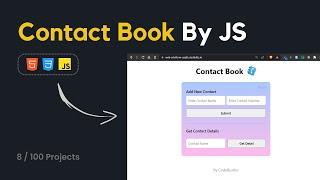 Contact Book | 8/100 Projects  | By CodeBustler 